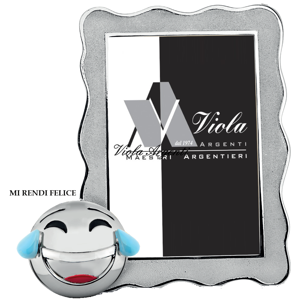 Emoji frame make me happy di Viola Argenti. Argento online