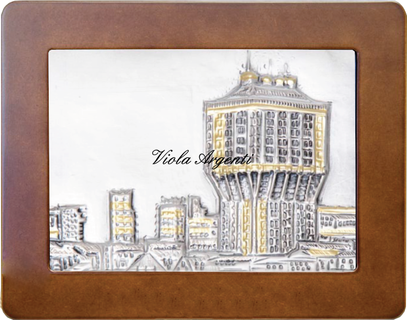 Pannello quadro Torre Velasca di Viola Argenti. Argento online