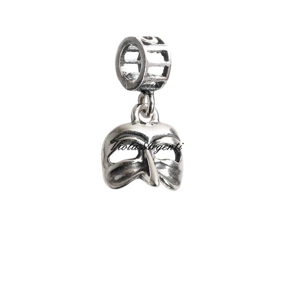 Charm pendente maschera pantalone di Tedora. Argento online