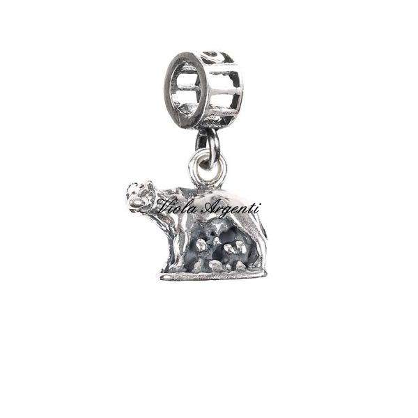 Charm pendente lupa di Tedora. Argento online