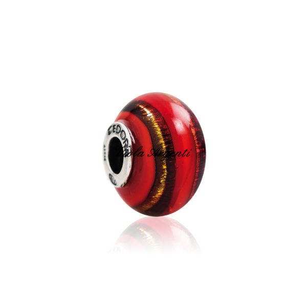 Murano glass charm red dragon