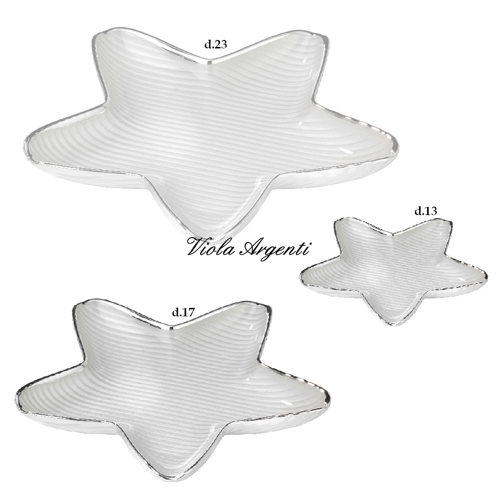 White striped star plate