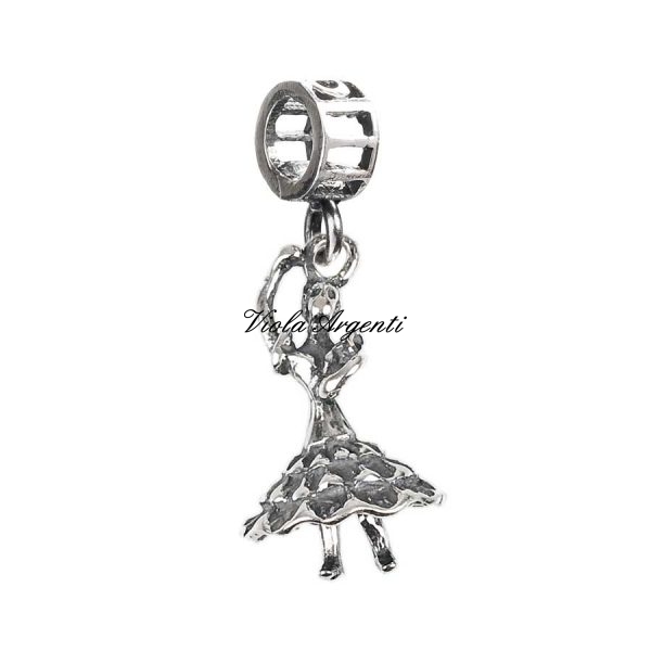 Ballerina pendant charm di Tedora. Argento online