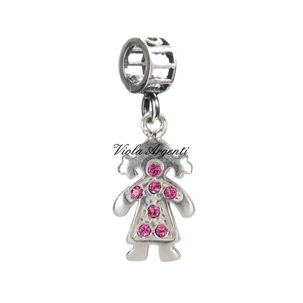 Swarovski baby girl pendant charm