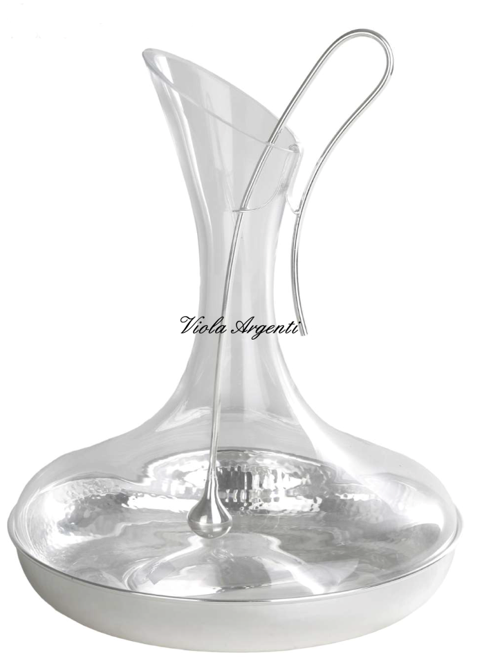 Decanter with infuser di . Argento online