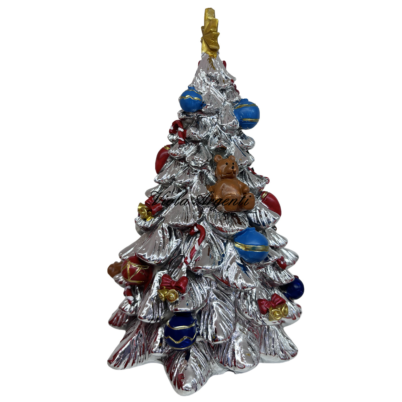 Silver-plated and enamel musical tree