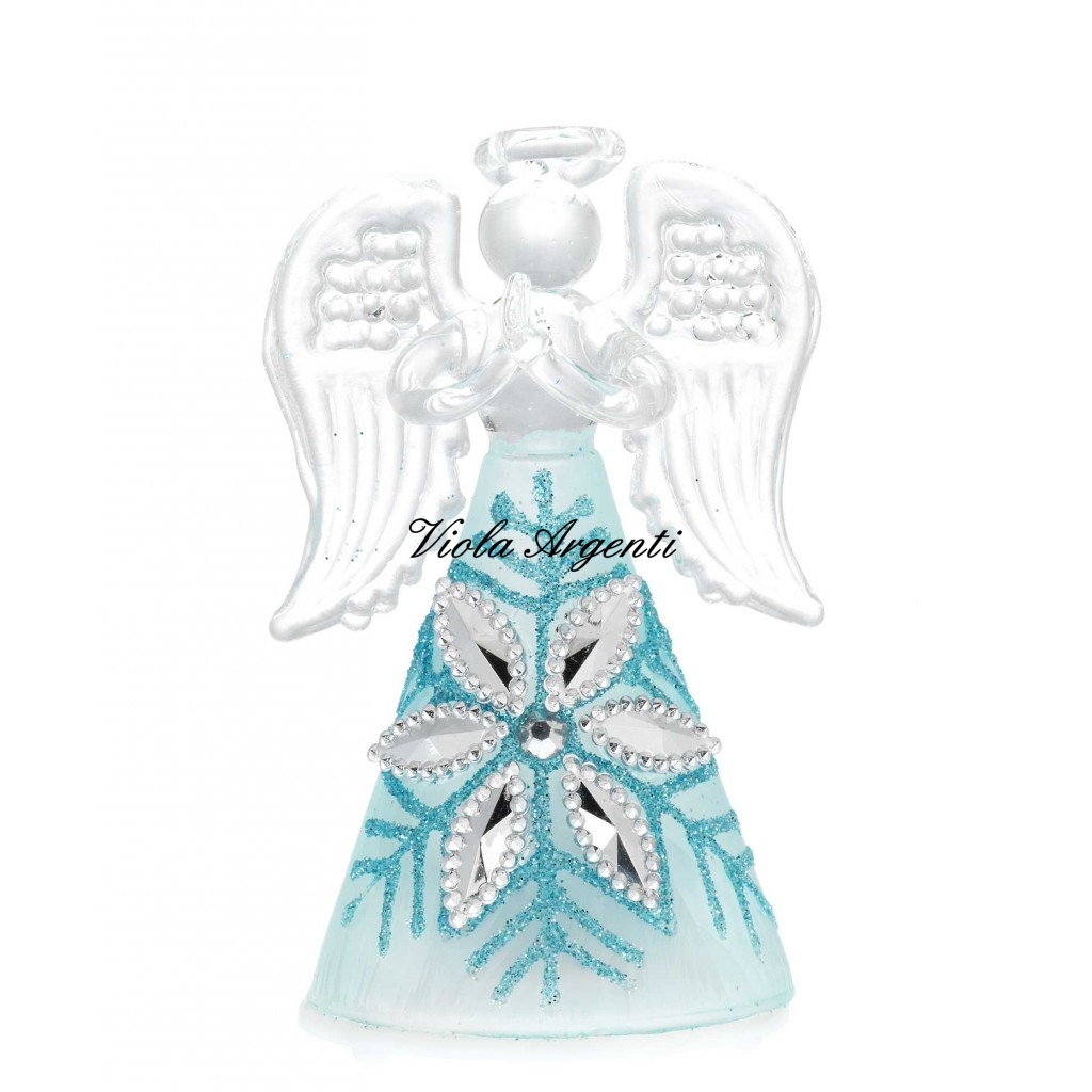 Angioletto decori glitter azzurri