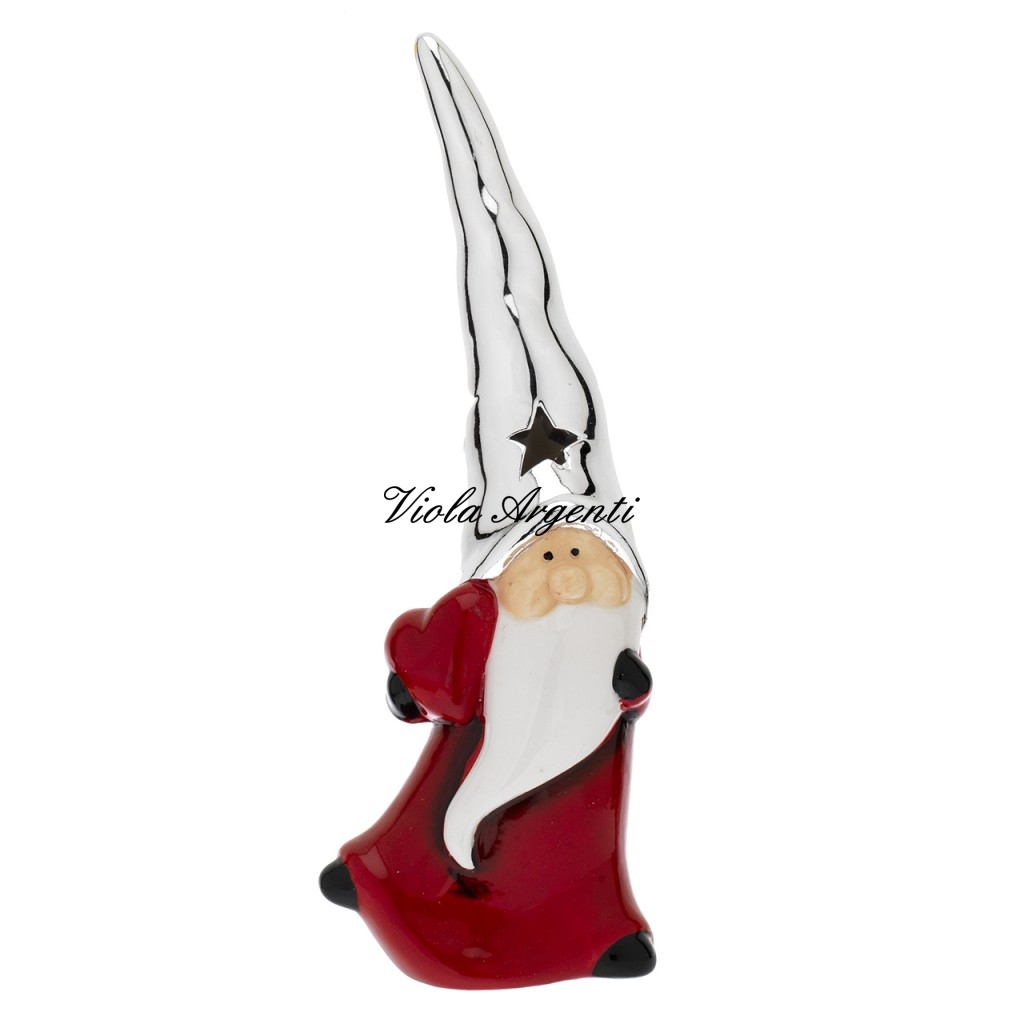 Santa Claus silver heart perfumer di Viola Argenti. Argento online