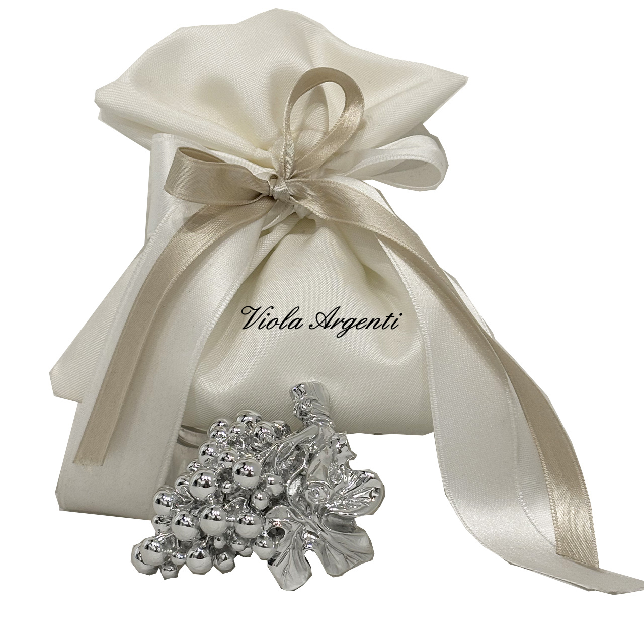 Sacchetto con uva argentata