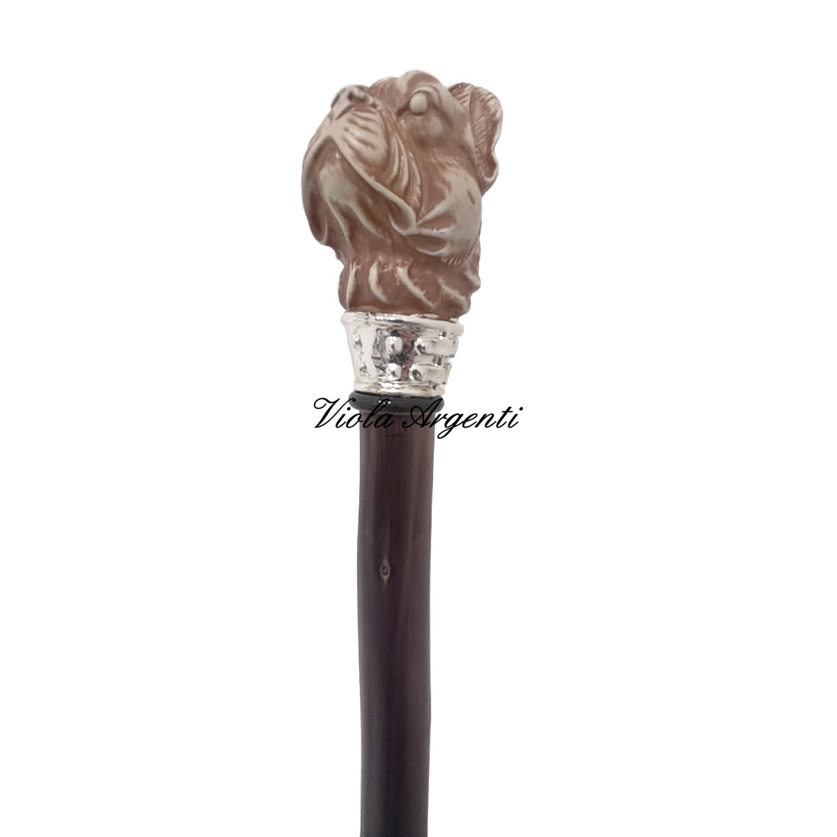 Long Shoehorn with Dog Head Sculpture