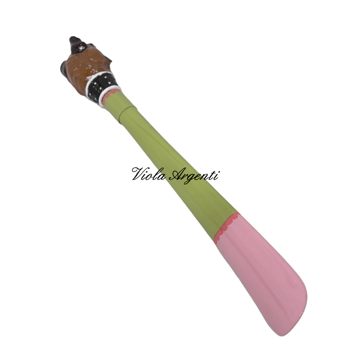 Hand-Painted Dog Head Shoehorn - 3