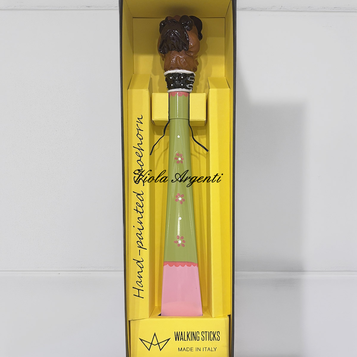 Hand-Painted Dog Head Shoehorn - 4