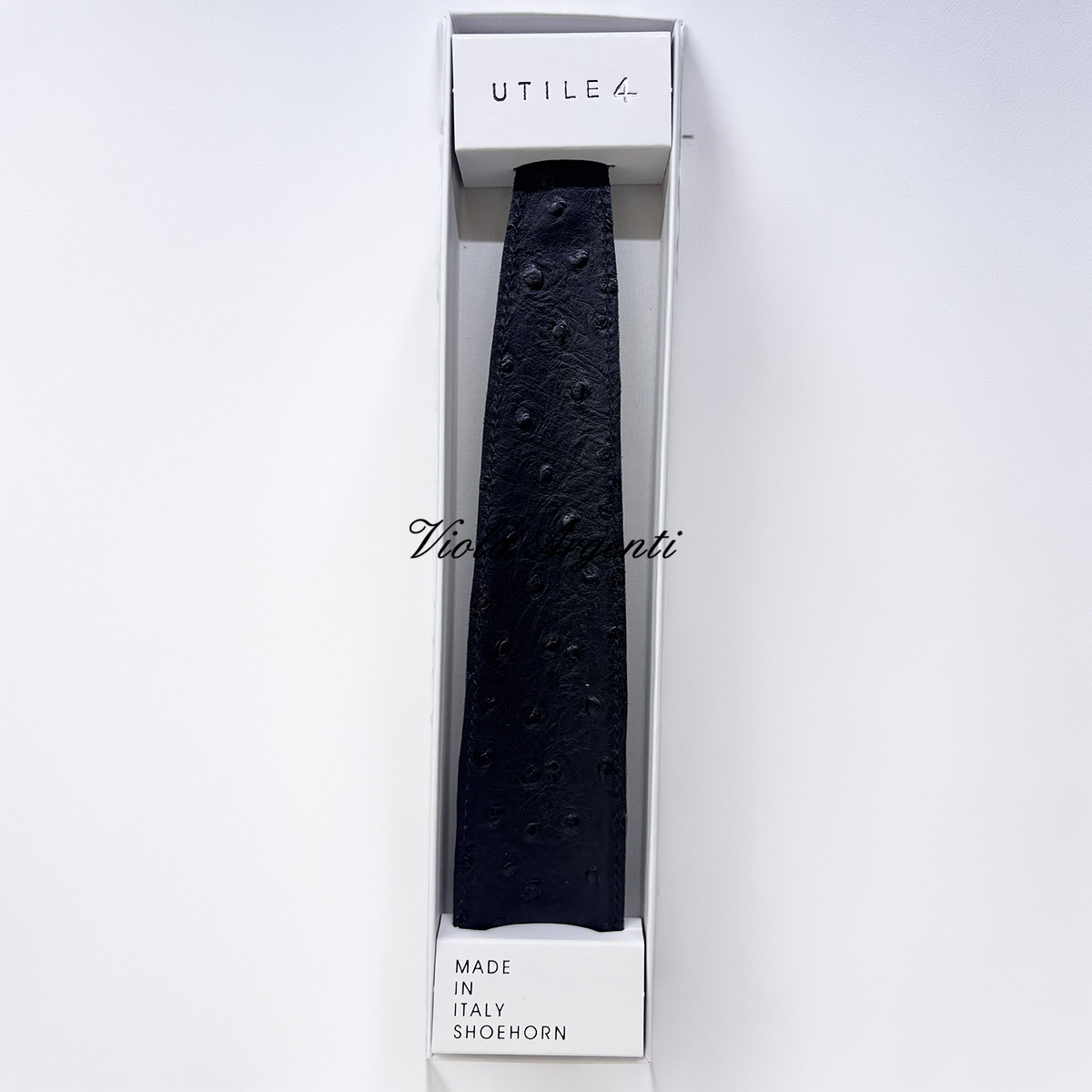 Genuine Crocodile-Print Leather Shoehorn - 4