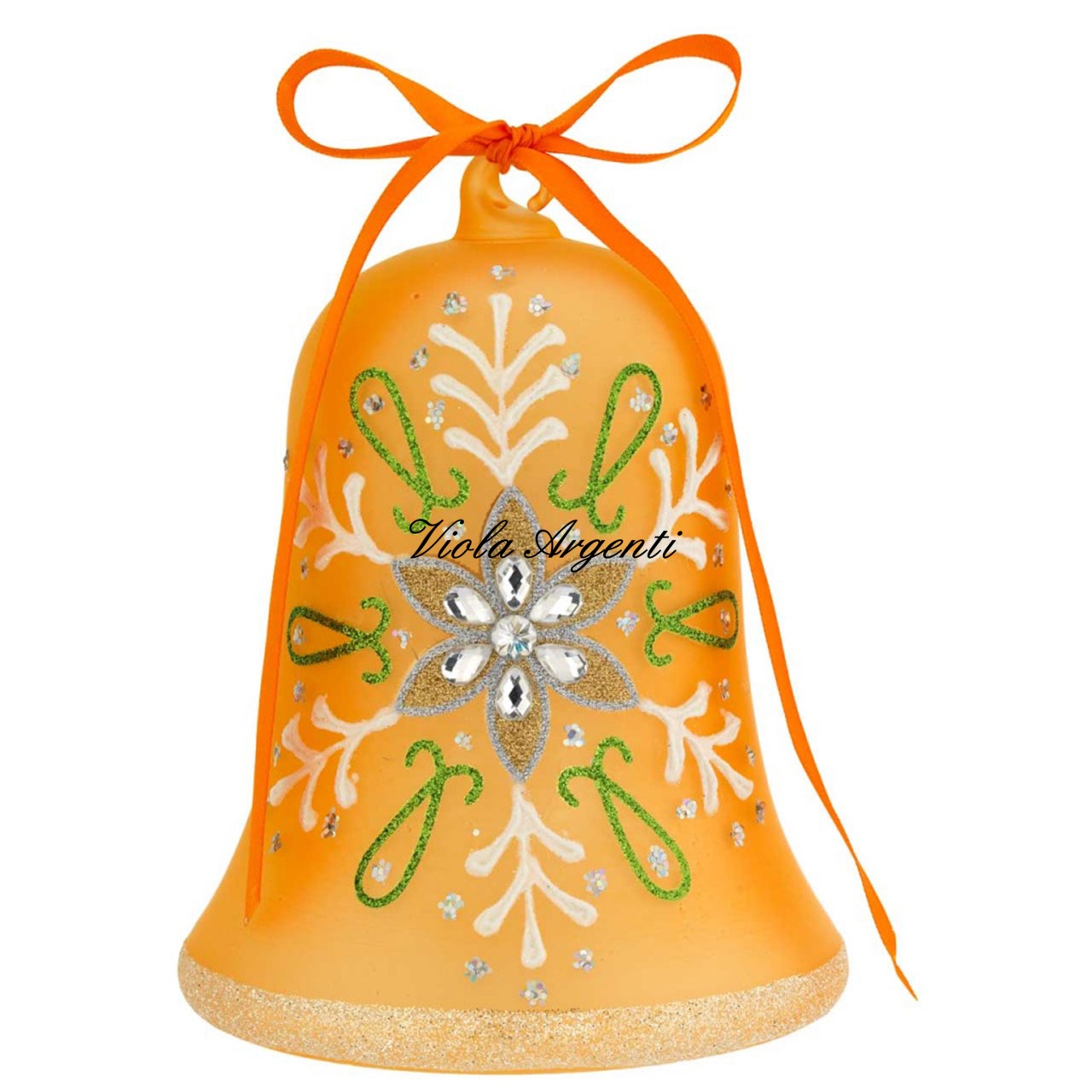 Campanella pasquale arancio con led