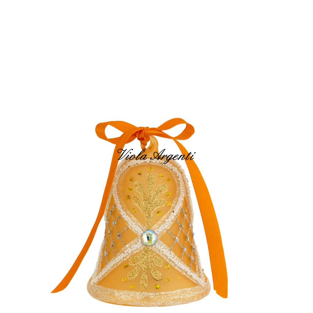 Campanella pasquale arancio con led