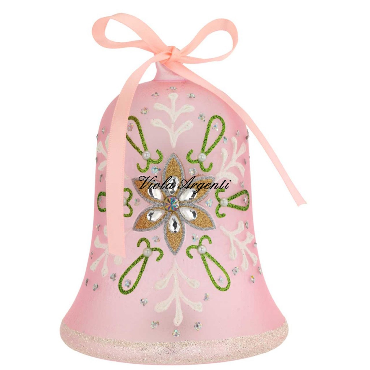 Campanella pasquale rosa con led