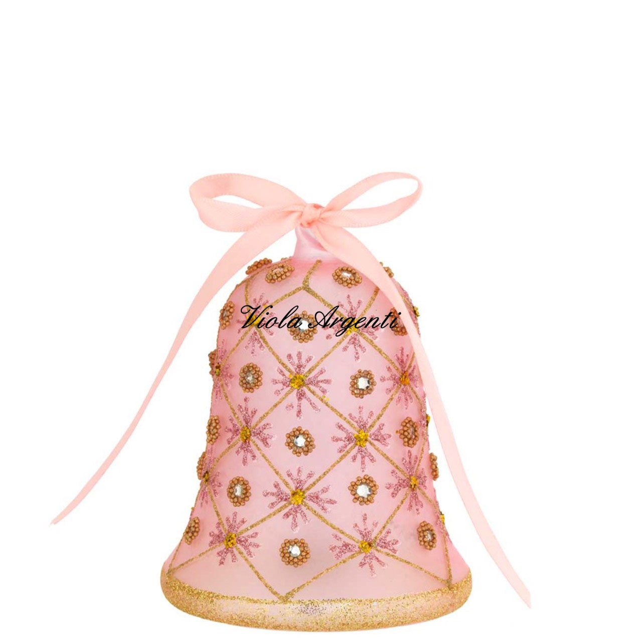 Campanella pasquale rosa con led