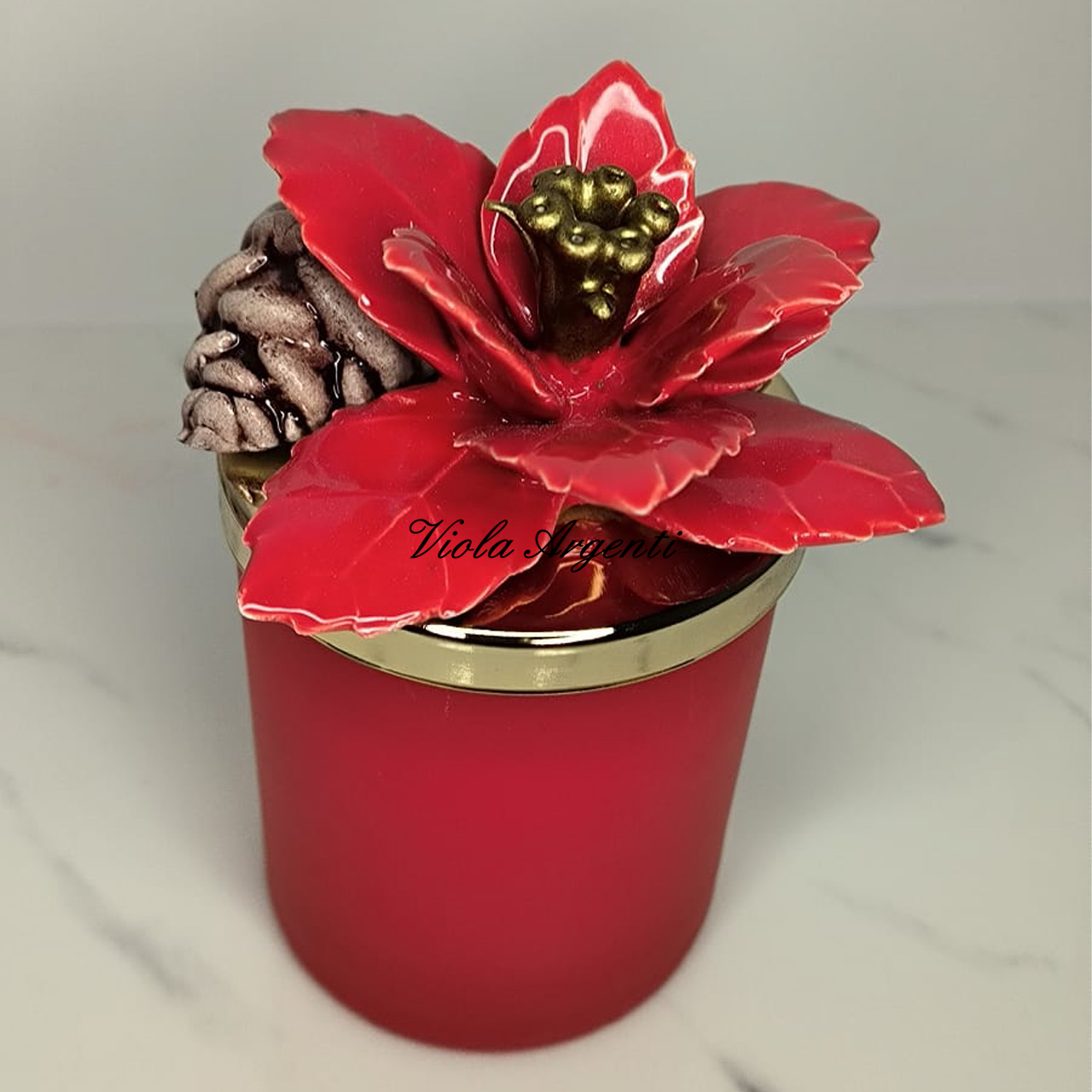 Candela profumata Stella di Natale