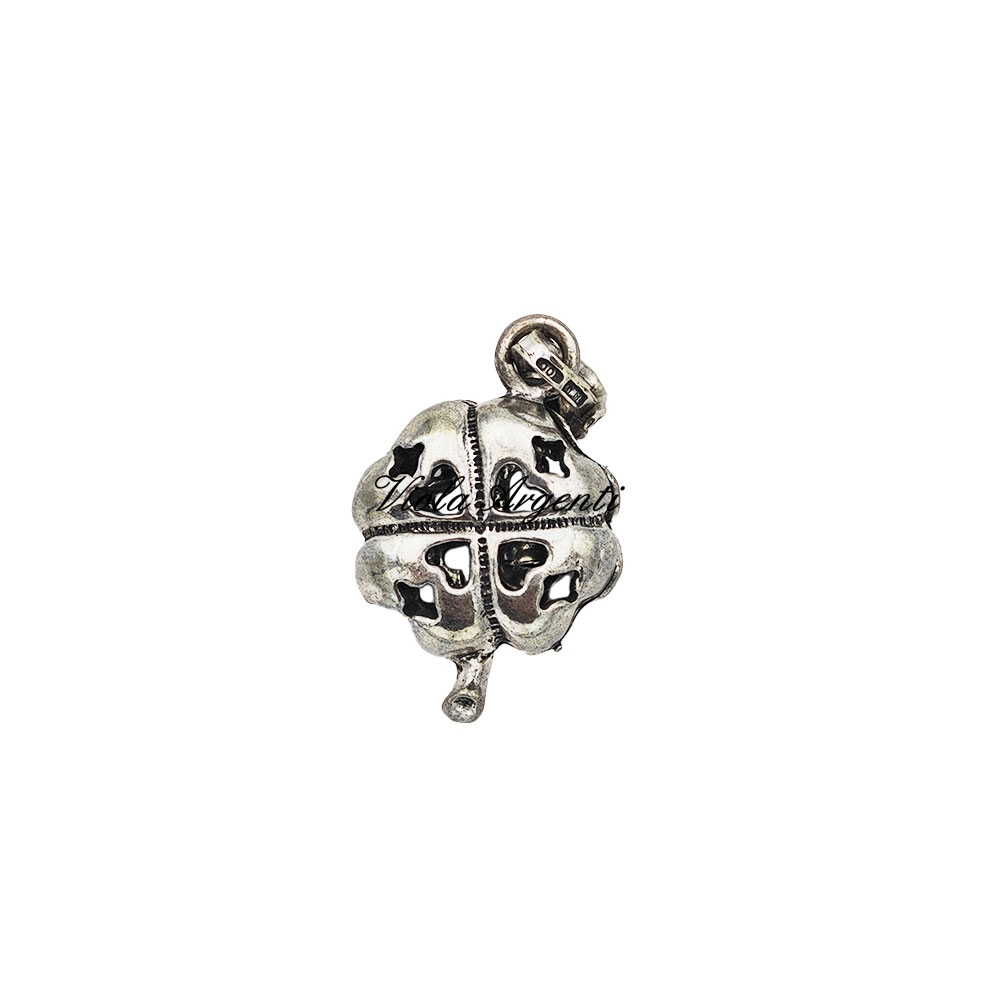 Perforated four-leaf clover callangel pendant di . Argento online