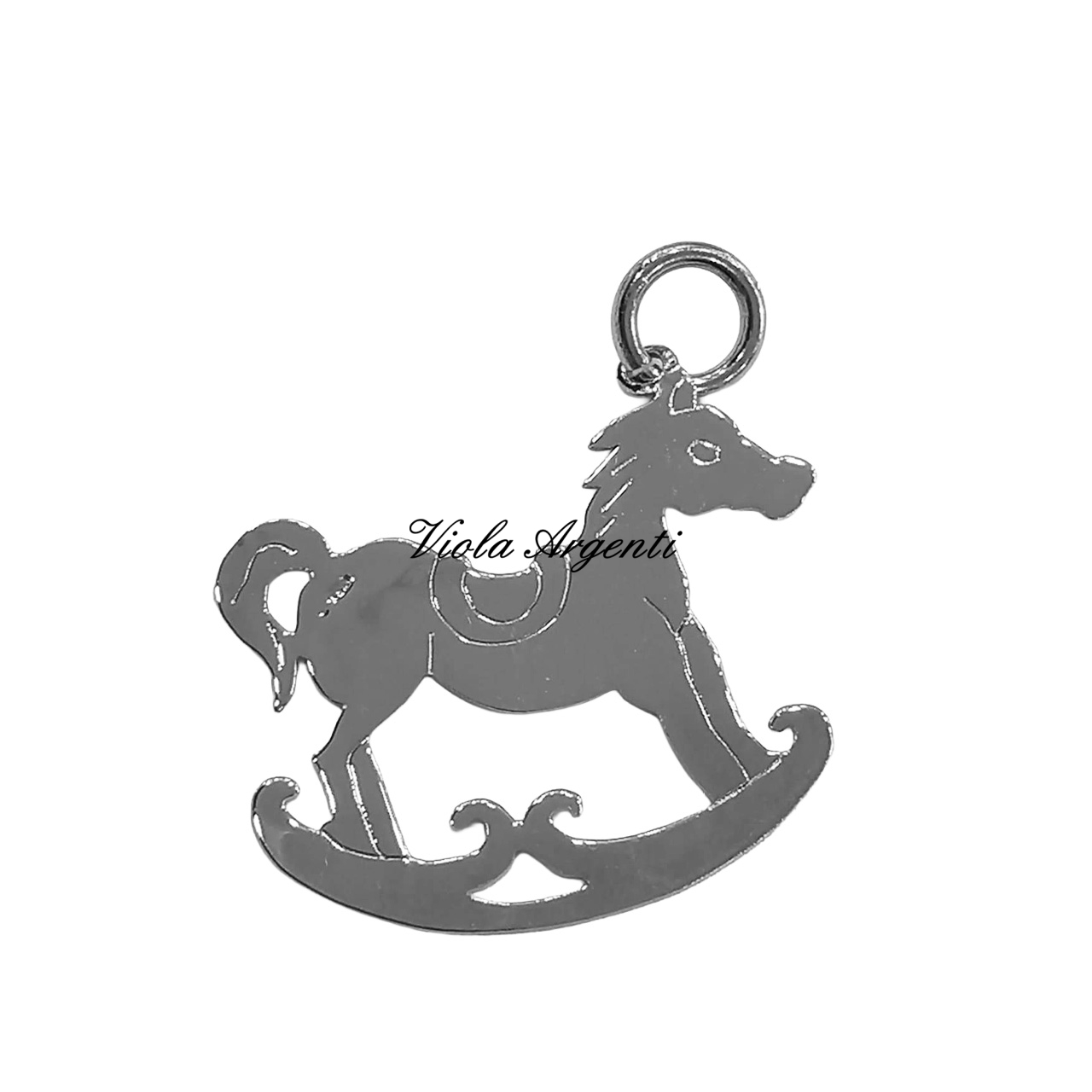 Ciondolo Cavallo a Dondolo in argento 800