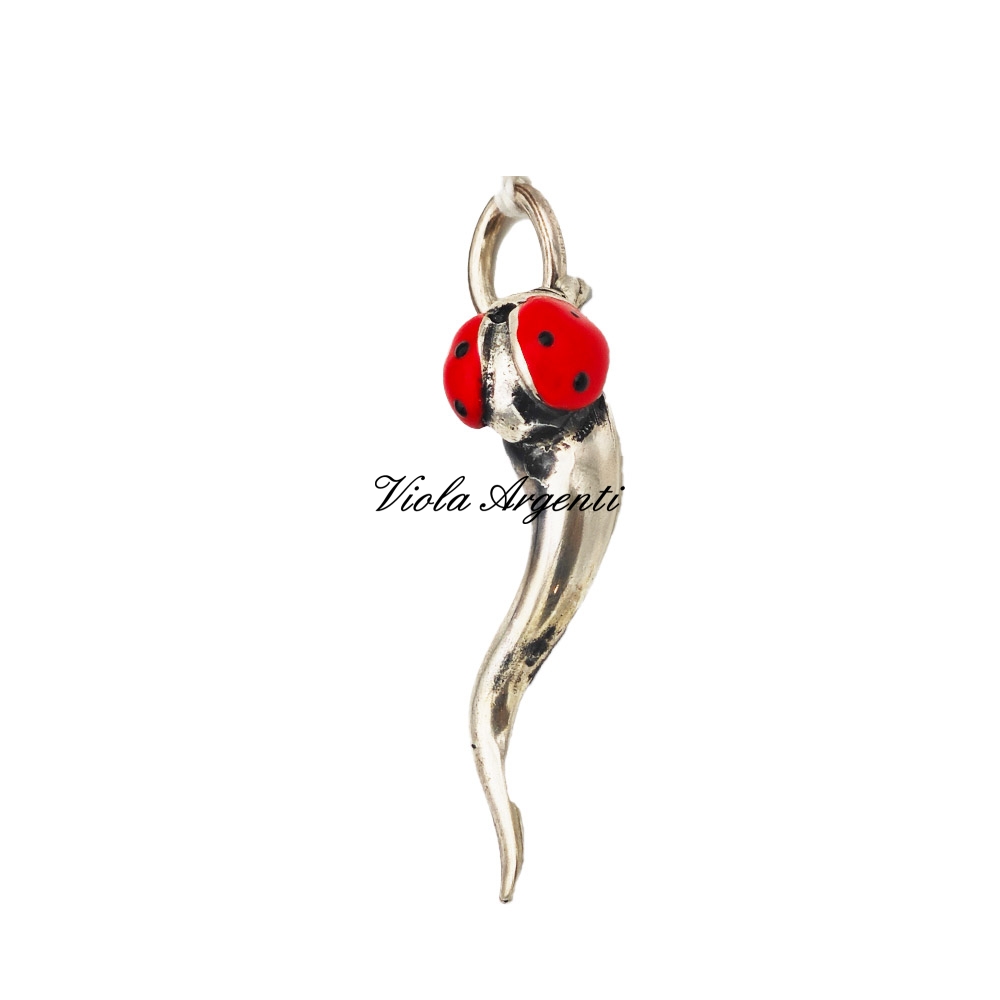 Corno con coccinella di . Argento online