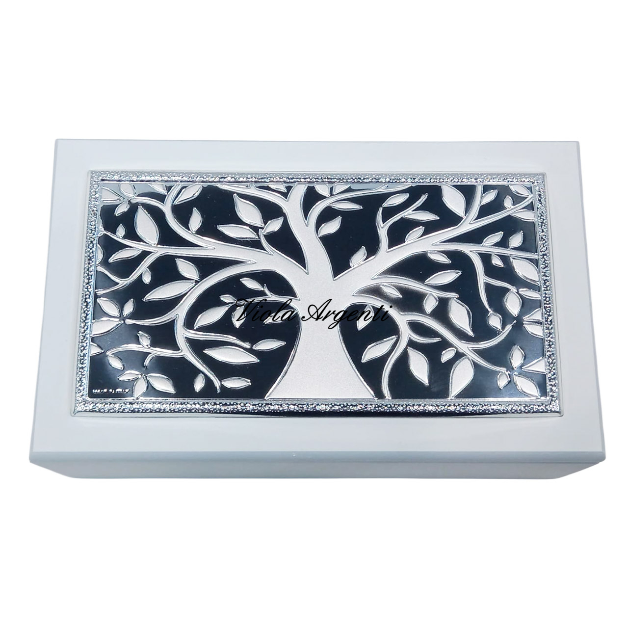 Cofanetto in legno bianco con Albero della Vita di . Argento online