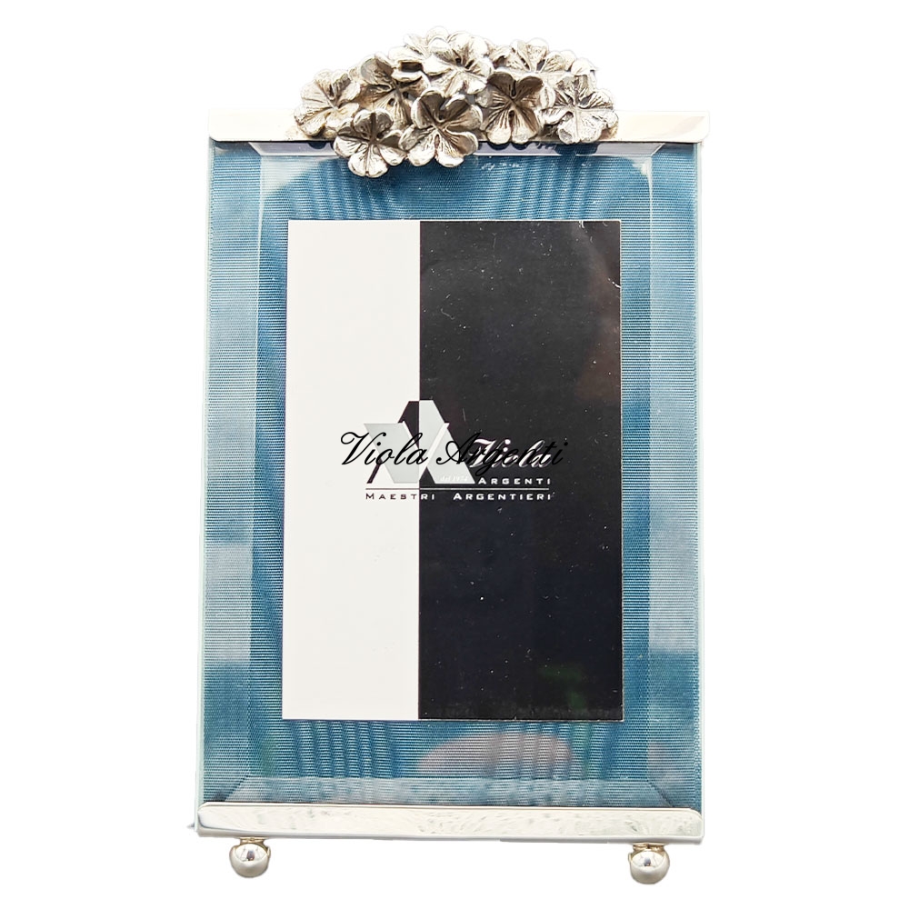 Cornice argento 925 con quadrifogli