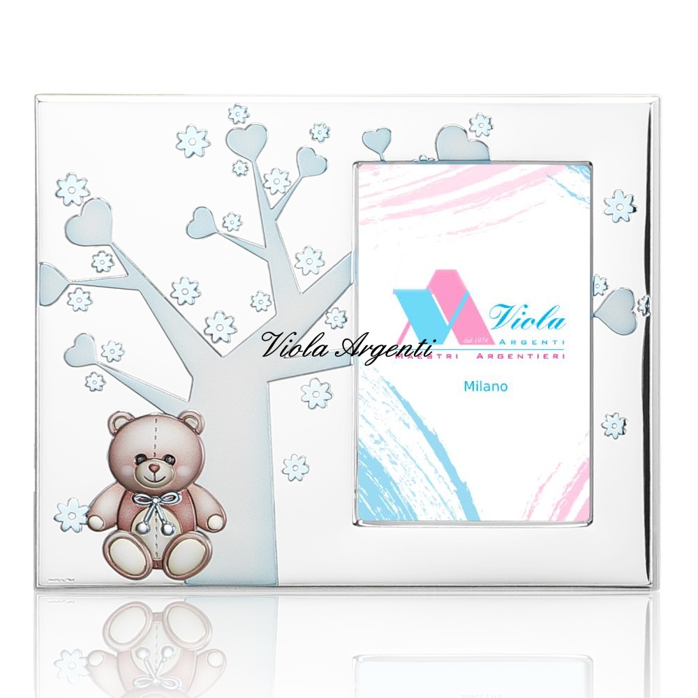 Blue tree of happiness frame di Viola Argenti. Argento online