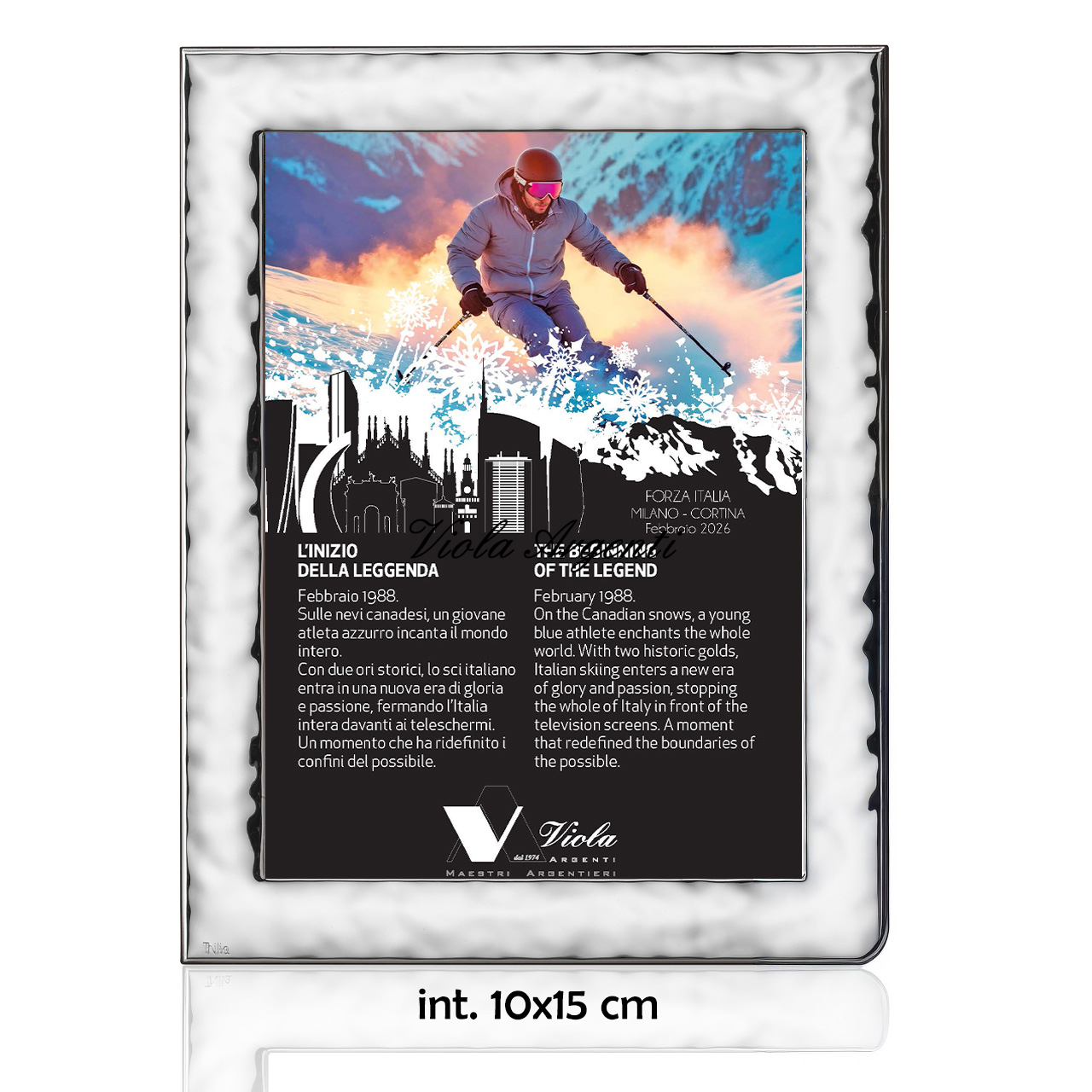 Picture frame silver blurred effect di . Argento online