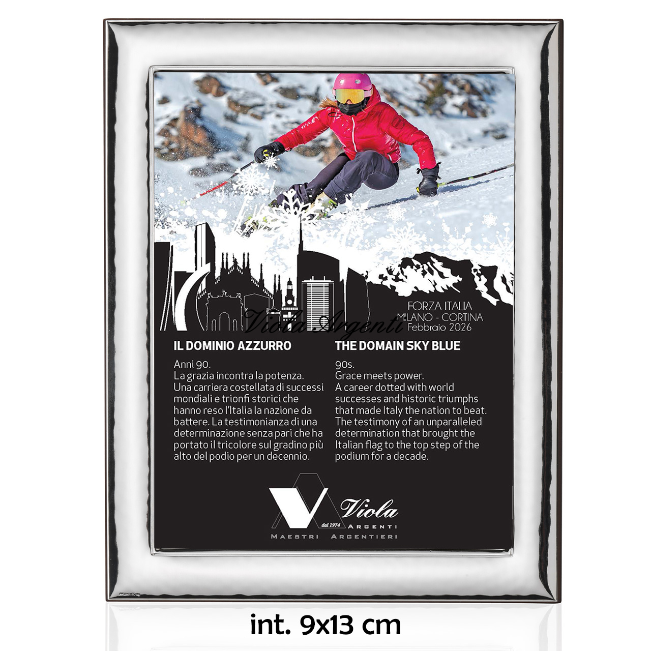 Bilaminated silver photo frame