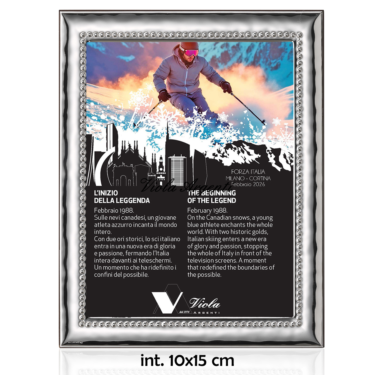 Blurred silver frame with dots