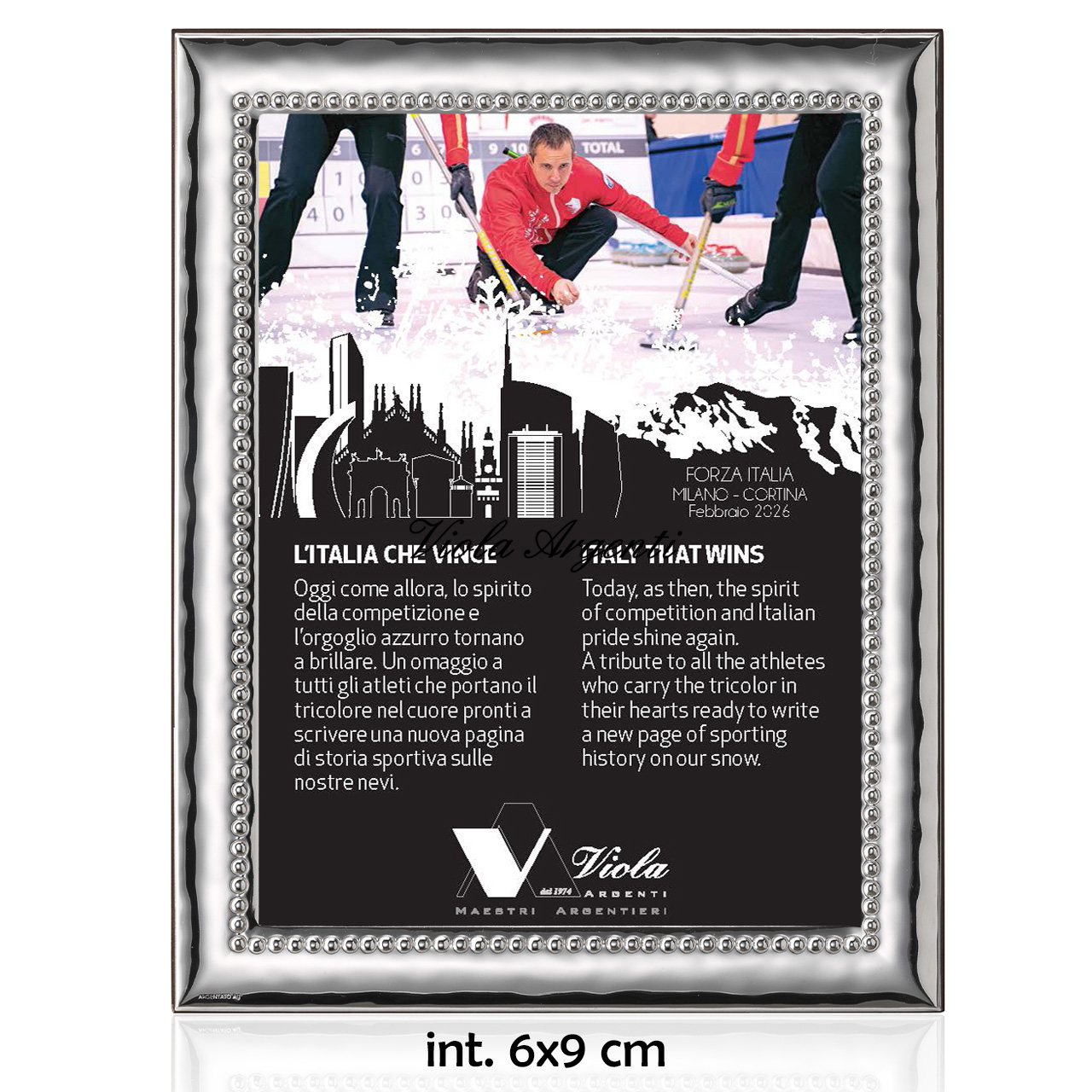 Blurred silver frame with dots