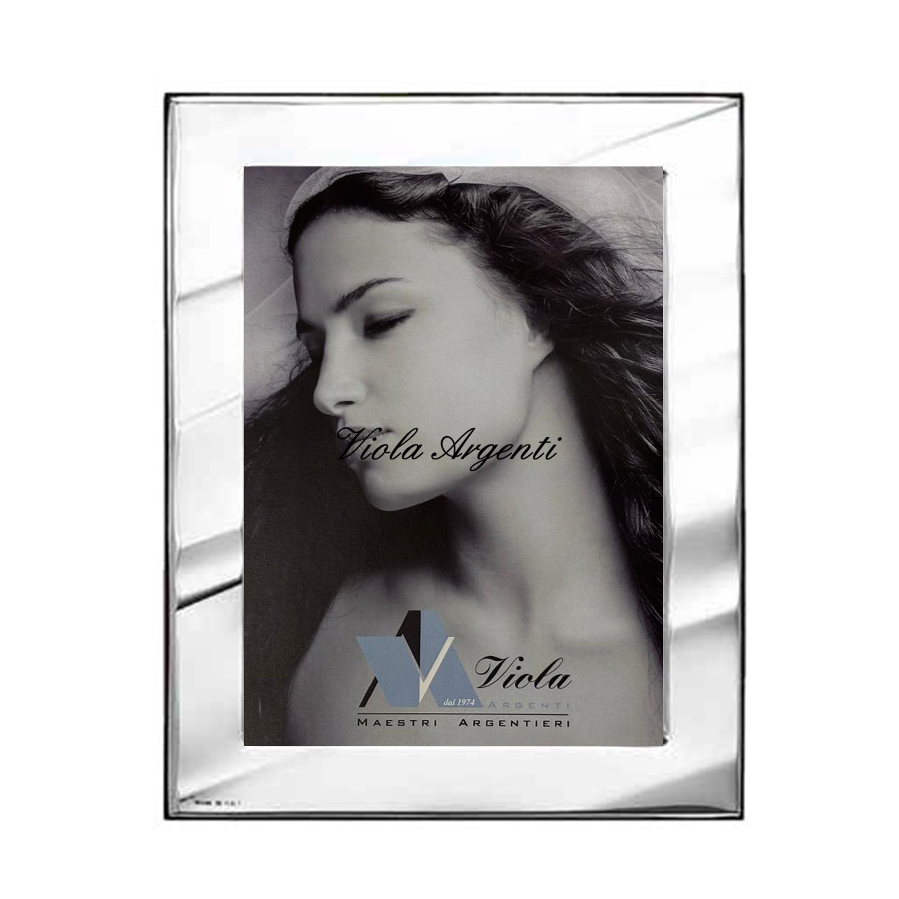 Cornice argento minimal