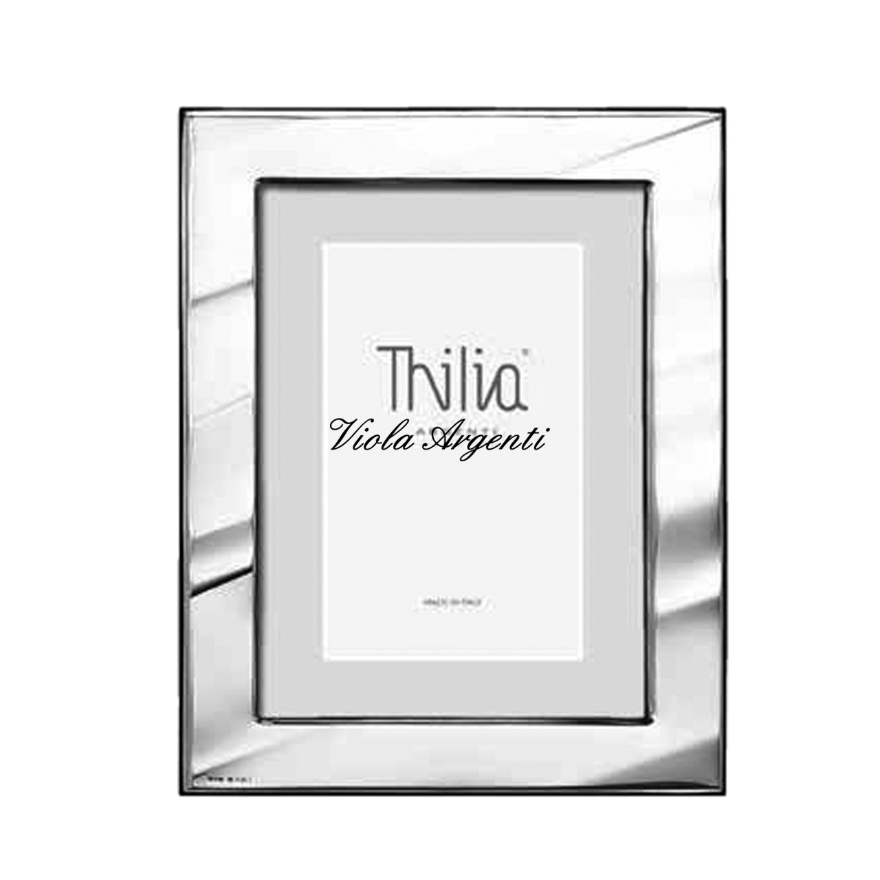 Cornice argento minimal