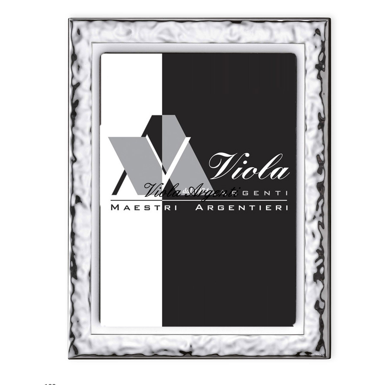 Hammered frame with a smooth border di . Argento online