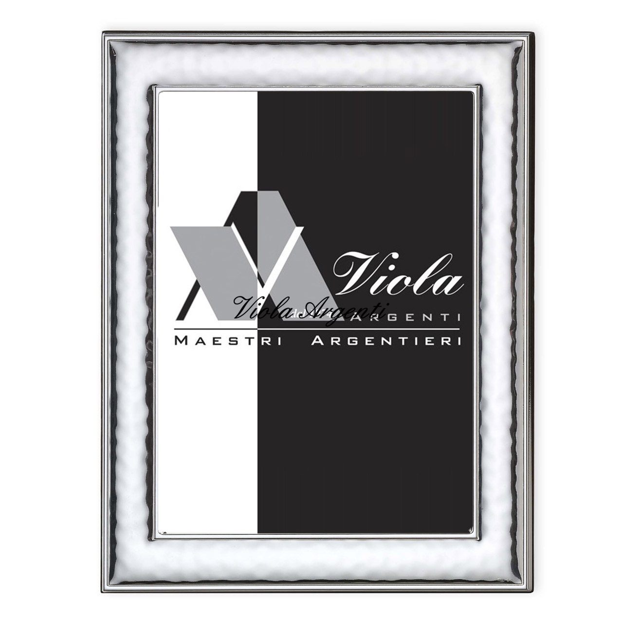 Hammered polished 925 silver frame di . Argento online