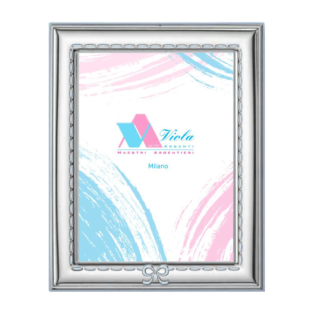 Baby blue frame with bow di Viola Argenti. Argento online