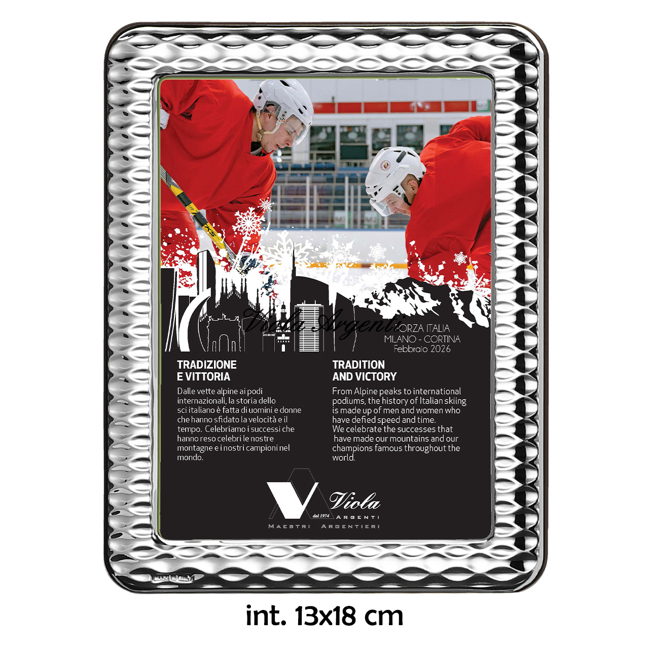 Cornice in argento 999 effetto crateri - 4