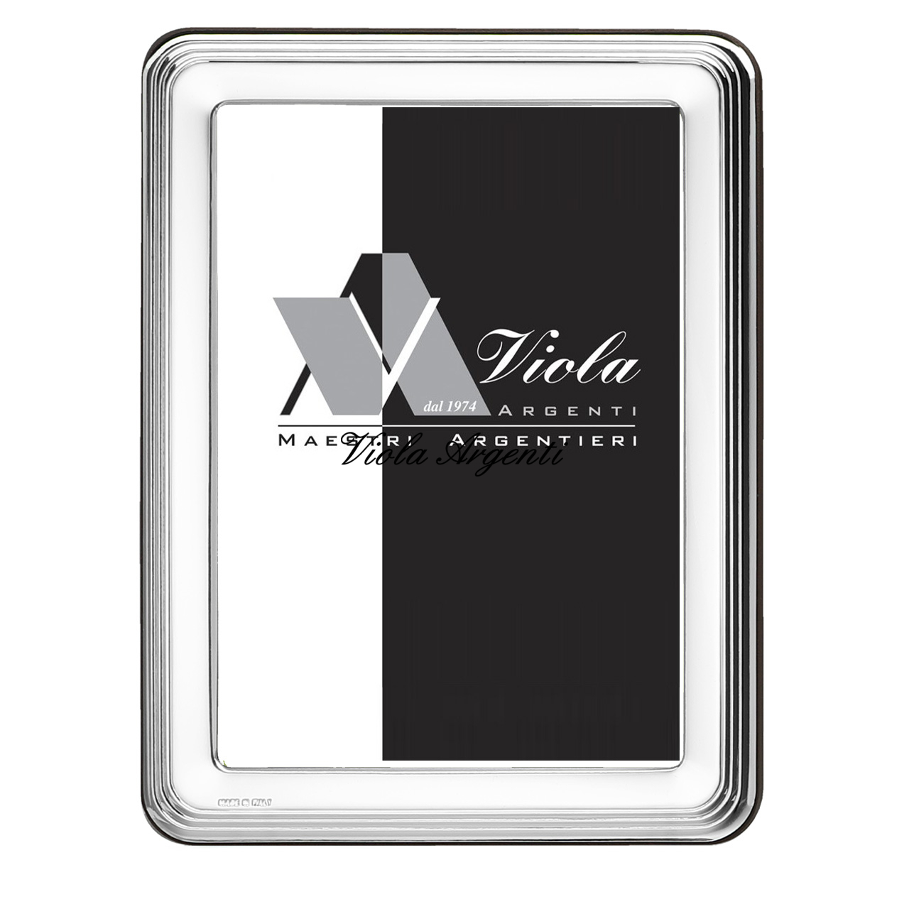 Cornice in argento 999 con dettaglio righe di . Argento online