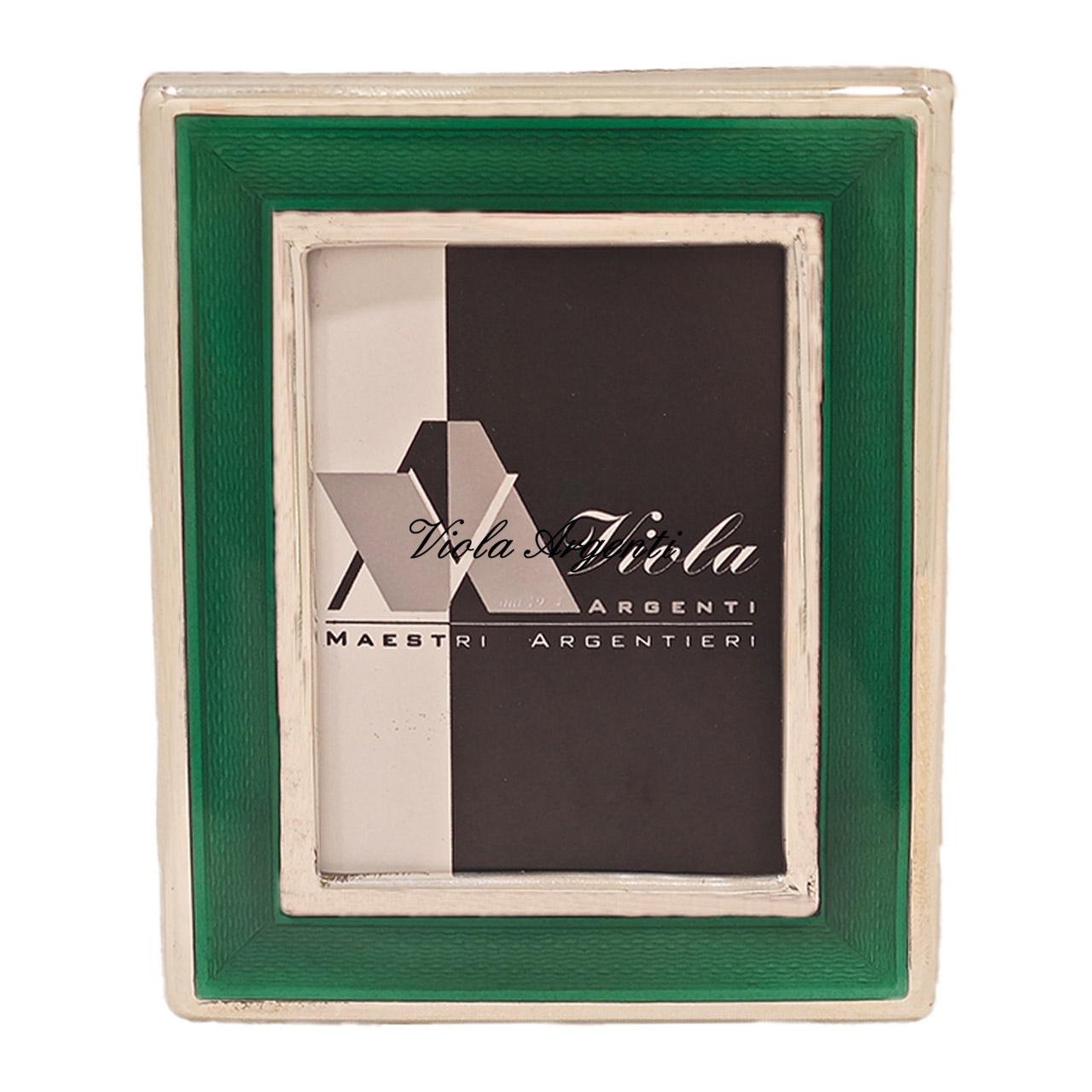 Rectangular green enamel frame