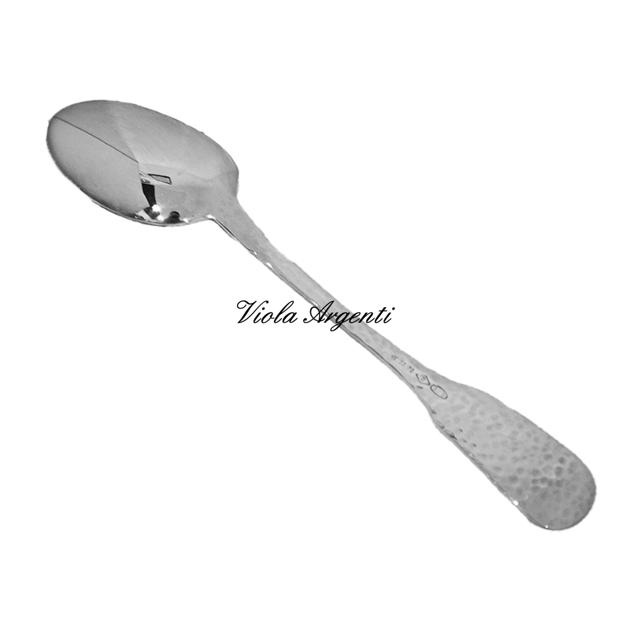 Cucchiaio argento martellato