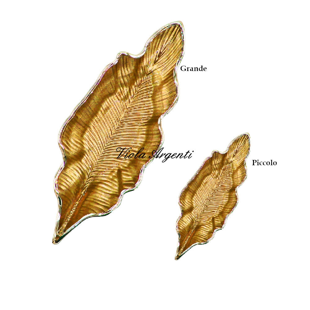 Piatto foglia salice oro - 2