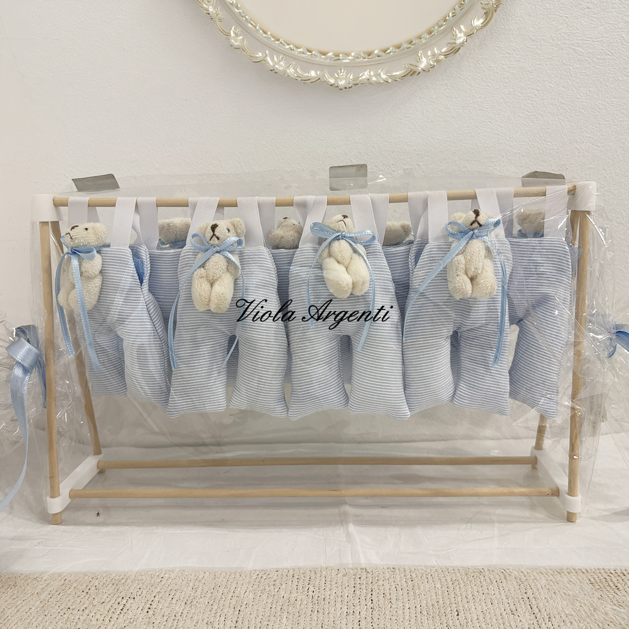 Kit 8 bomboniere bimbo con orsetto