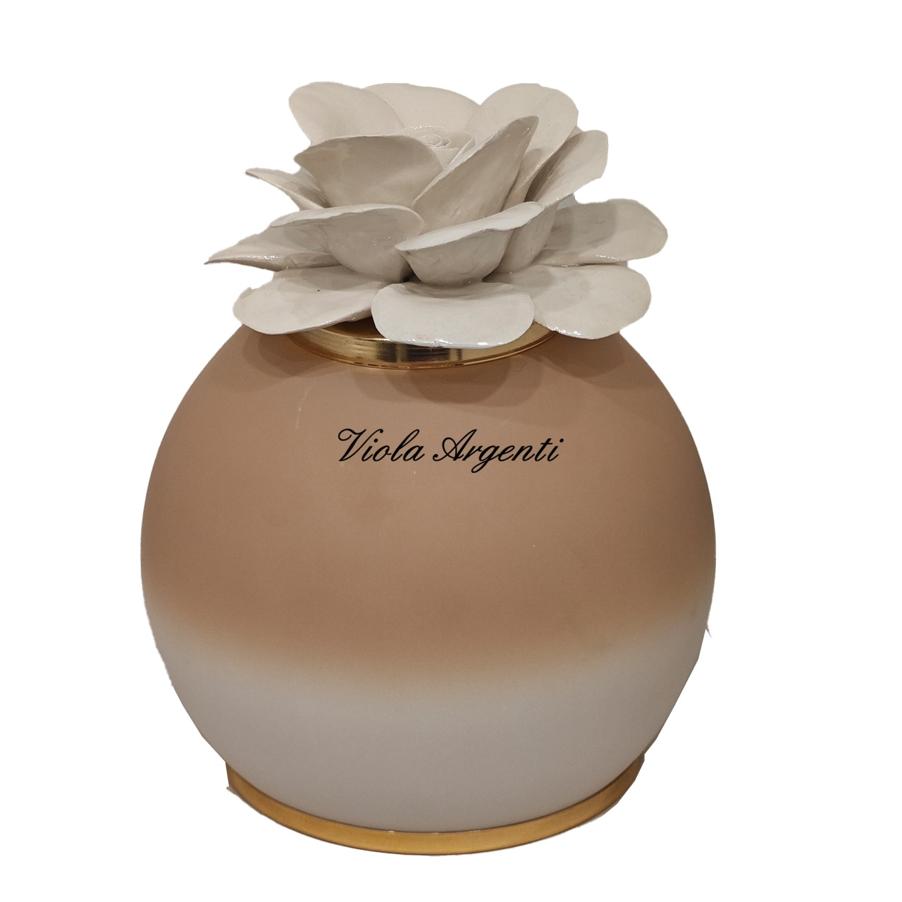 Lampada rosa di maggio bianca e avorio