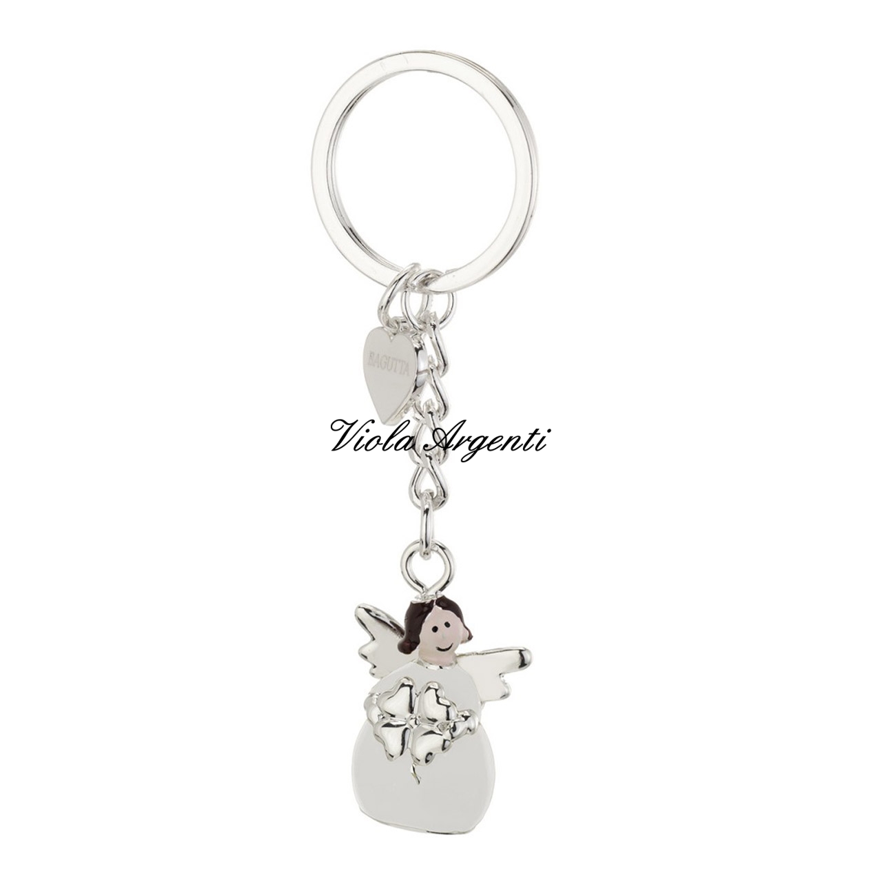 Silver plated keychain