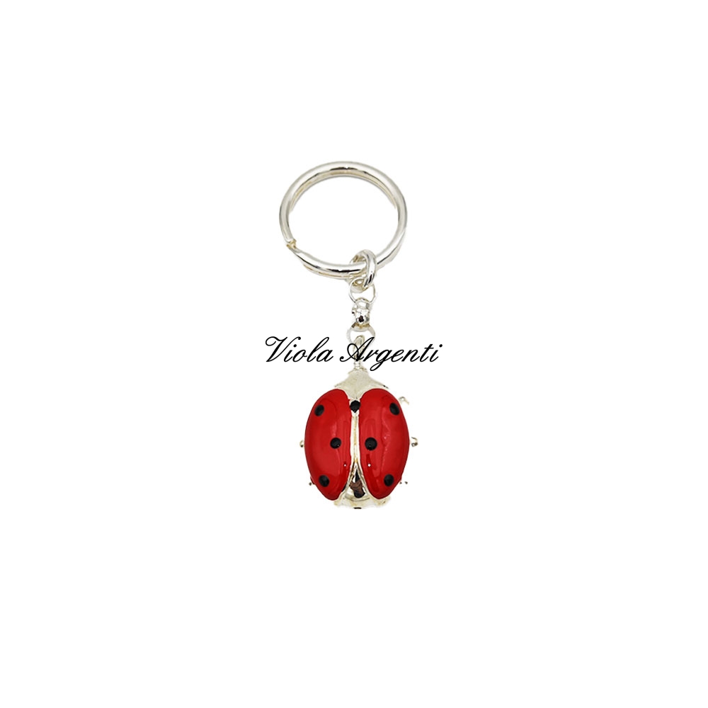 Silver key ring with ladybug di . Argento online