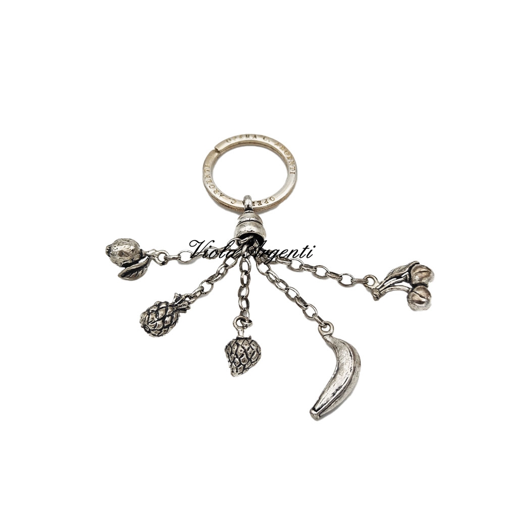 Silver key ring with fruits - 2