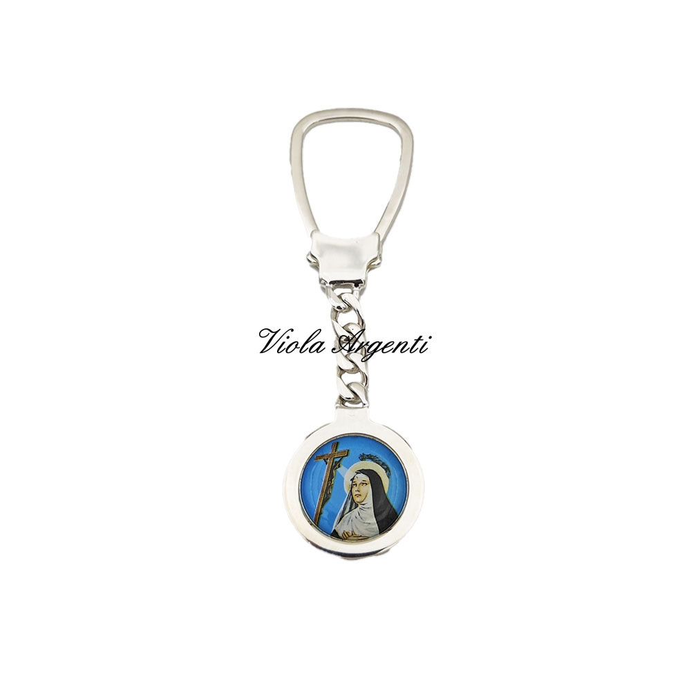 Portachiavi argento con madonna di . Argento online