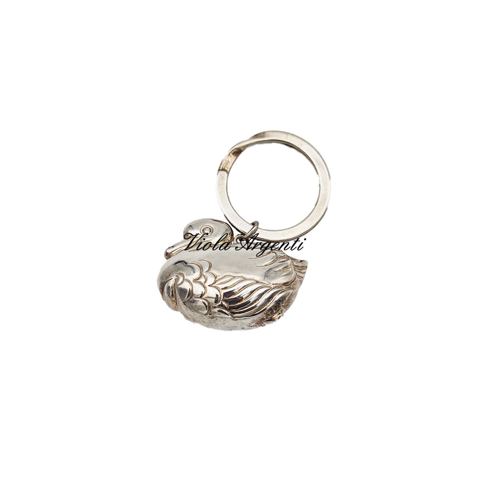 Keychain with duck di . Argento online