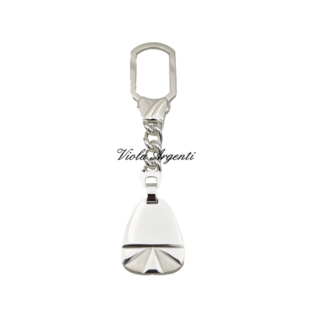 Silver Triangle Spoke Keychain di . Argento online